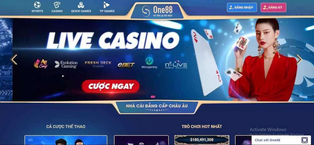 Sòng Casino trực tuyến đẳng cấp quốc tế tại nhà cái One88 